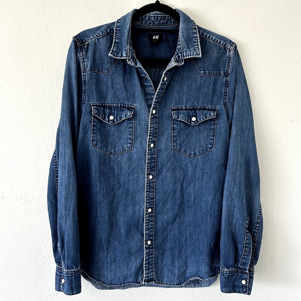 H&M denim western shirt